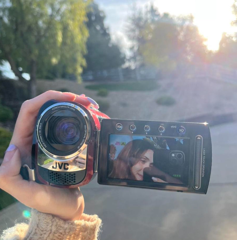 Red JVC Everio HDD Camcorder