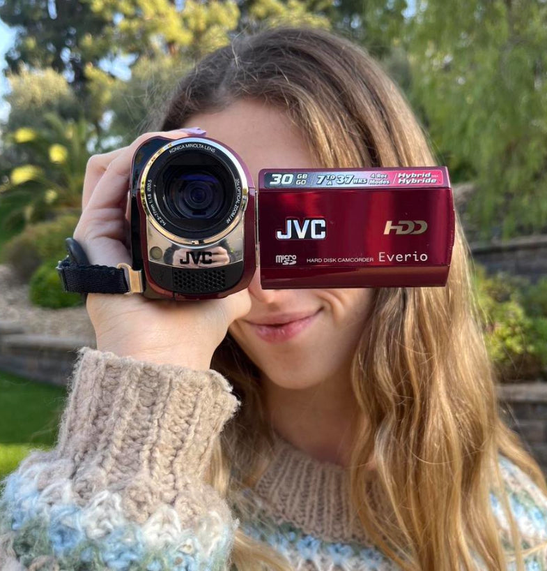 Red JVC Everio HDD Camcorder