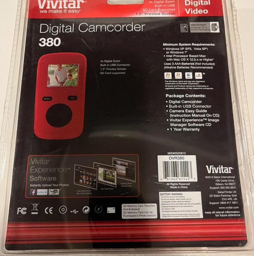Red Vivitar DVR 380